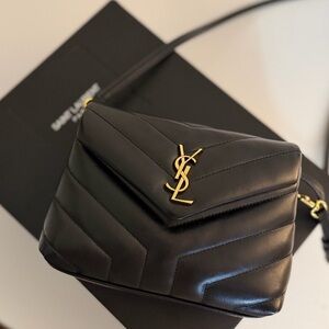 Yves Saint Laurent Quilted Black Crossbody Bag